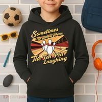 Funny Bowling Ten Pin Laughing Kids Hoodie thumb 2