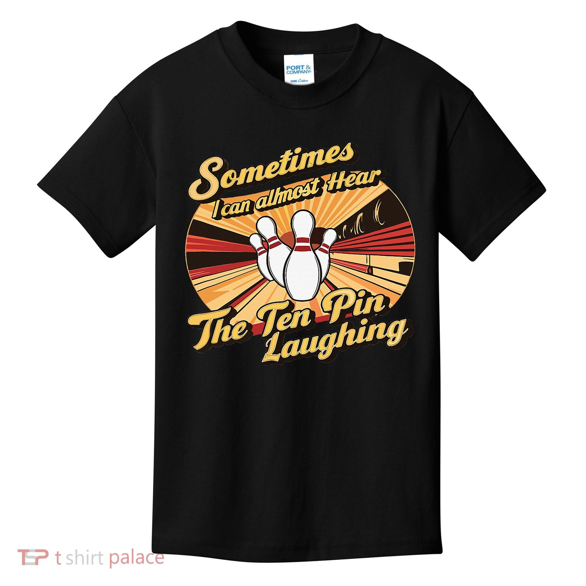 Funny Bowling Ten Pin Laughing Kids T-Shirt