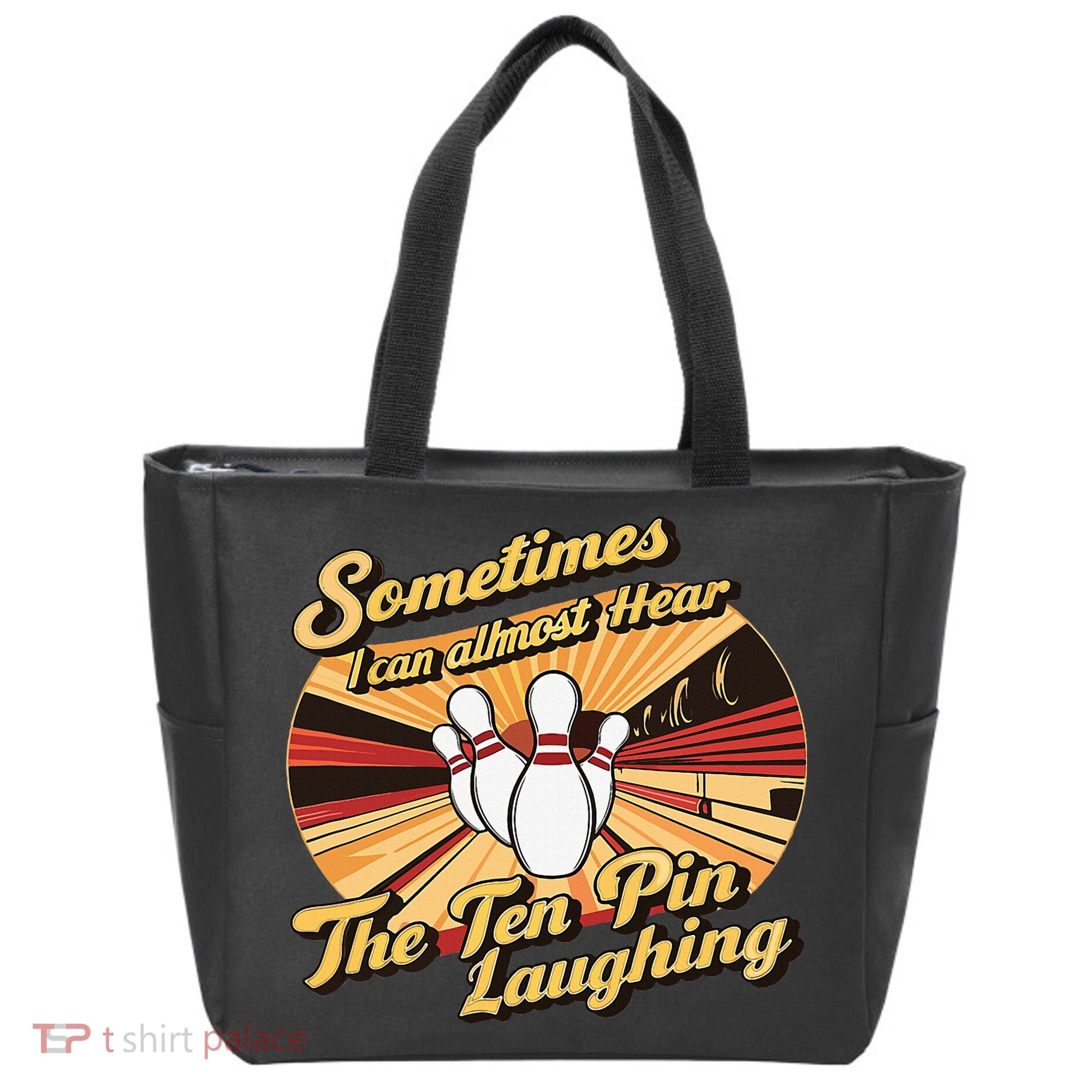Funny Bowling Ten Pin Laughing Tote Bag