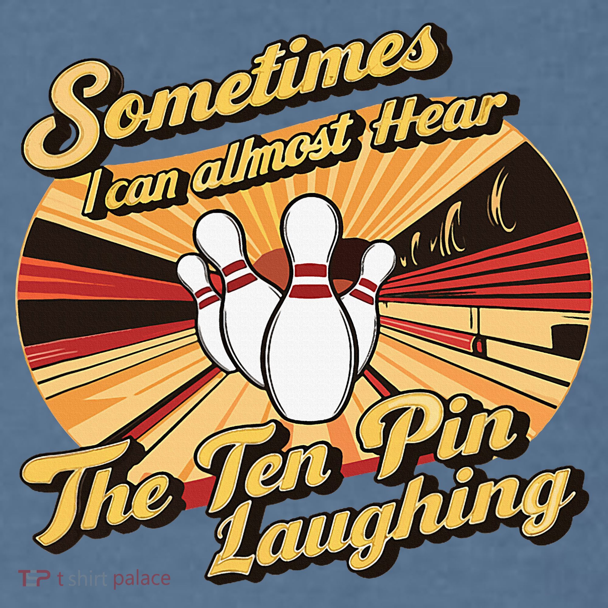 Funny Bowling Ten Pin Laughing Comfort Colors Garment-Dyed Hooded Sweatshirt