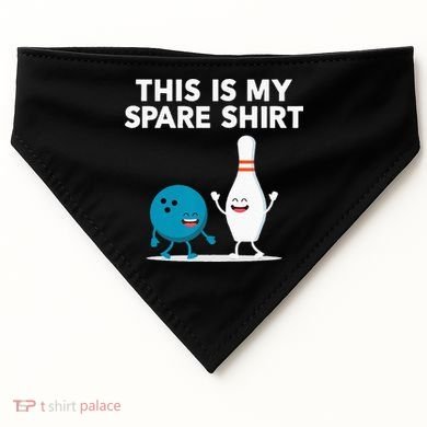 Funny Bowling Tee Spare USA-Made Doggie Bandana