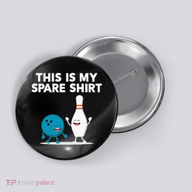 Funny Bowling Tee Spare Button
