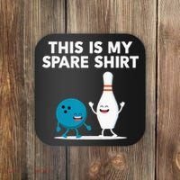 Funny Bowling Tee Spare Coaster thumb 0
