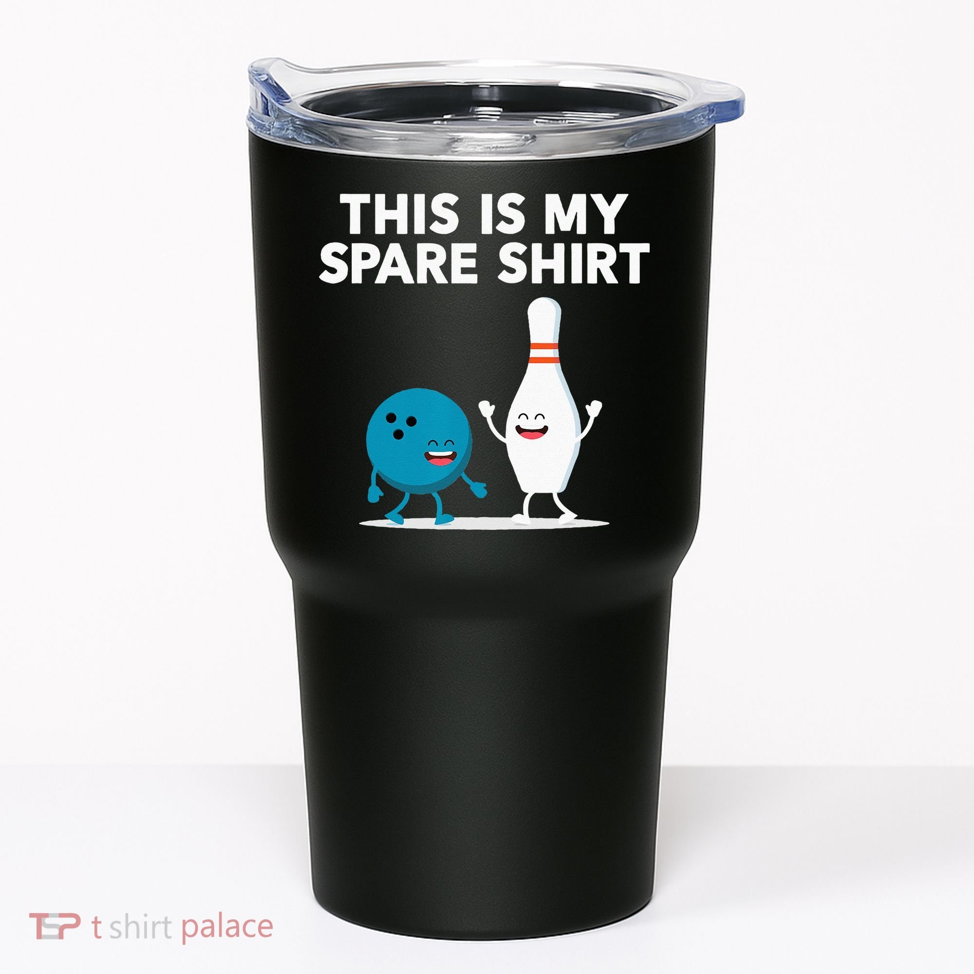 Funny Bowling Tee Spare Tumbler
