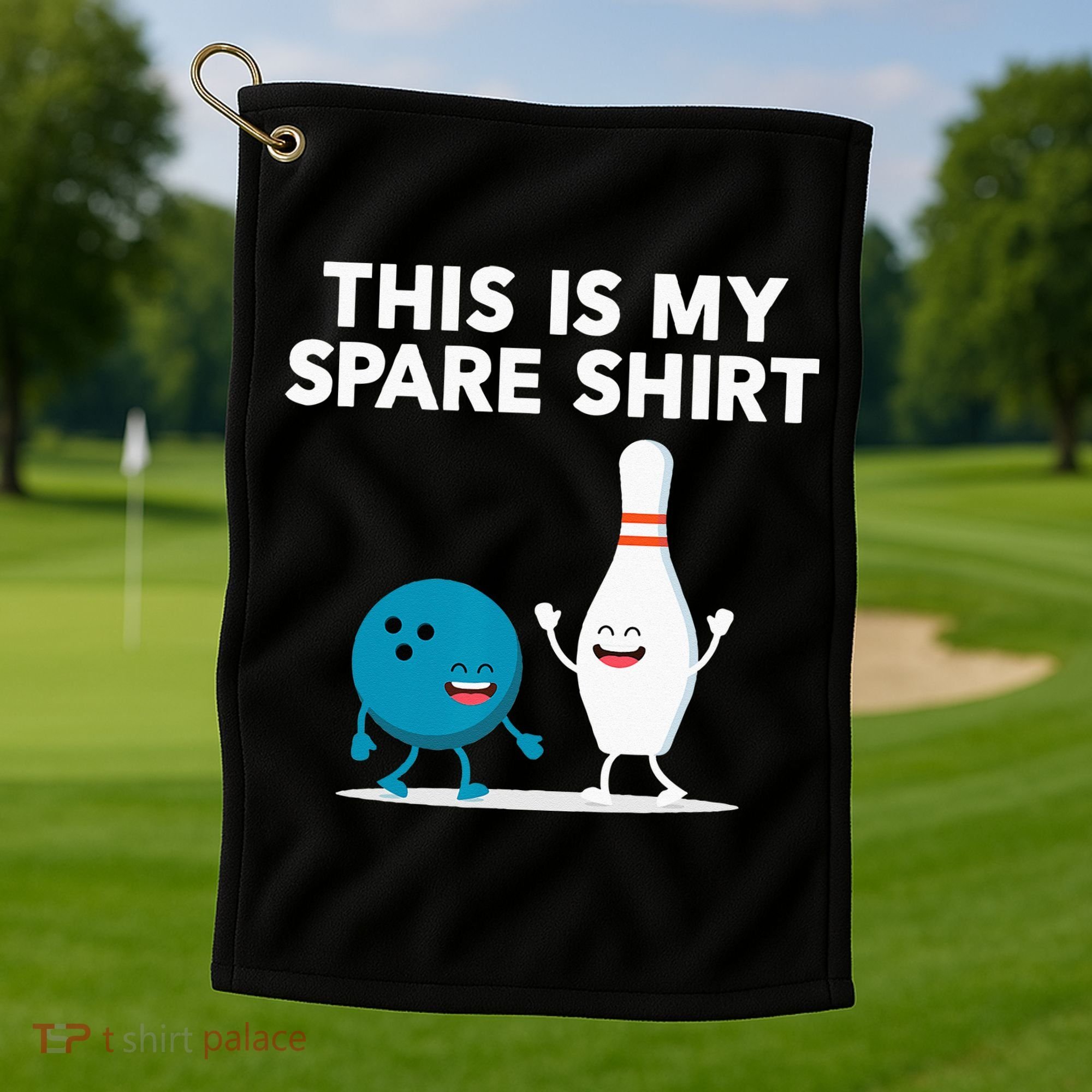 Funny Bowling Tee Spare Golf Towel