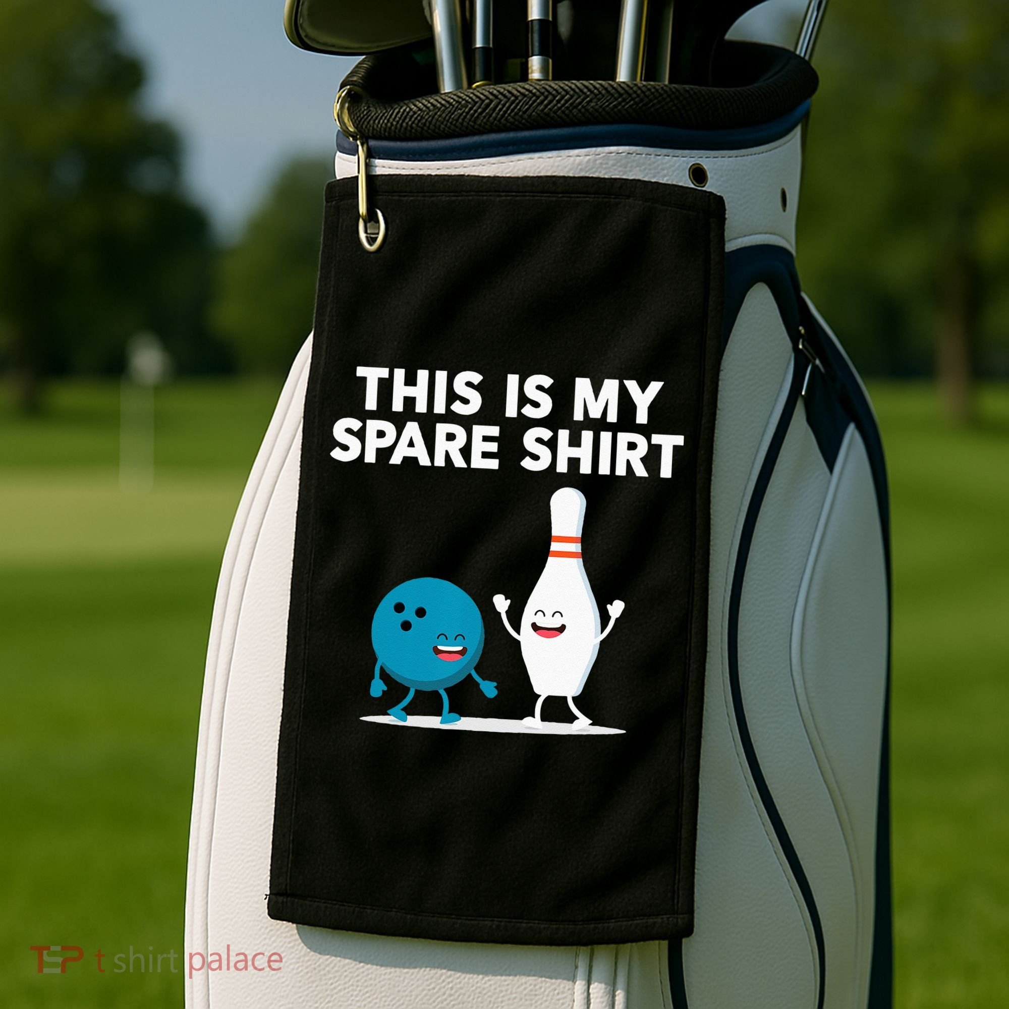 Funny Bowling Tee Spare Golf Towel
