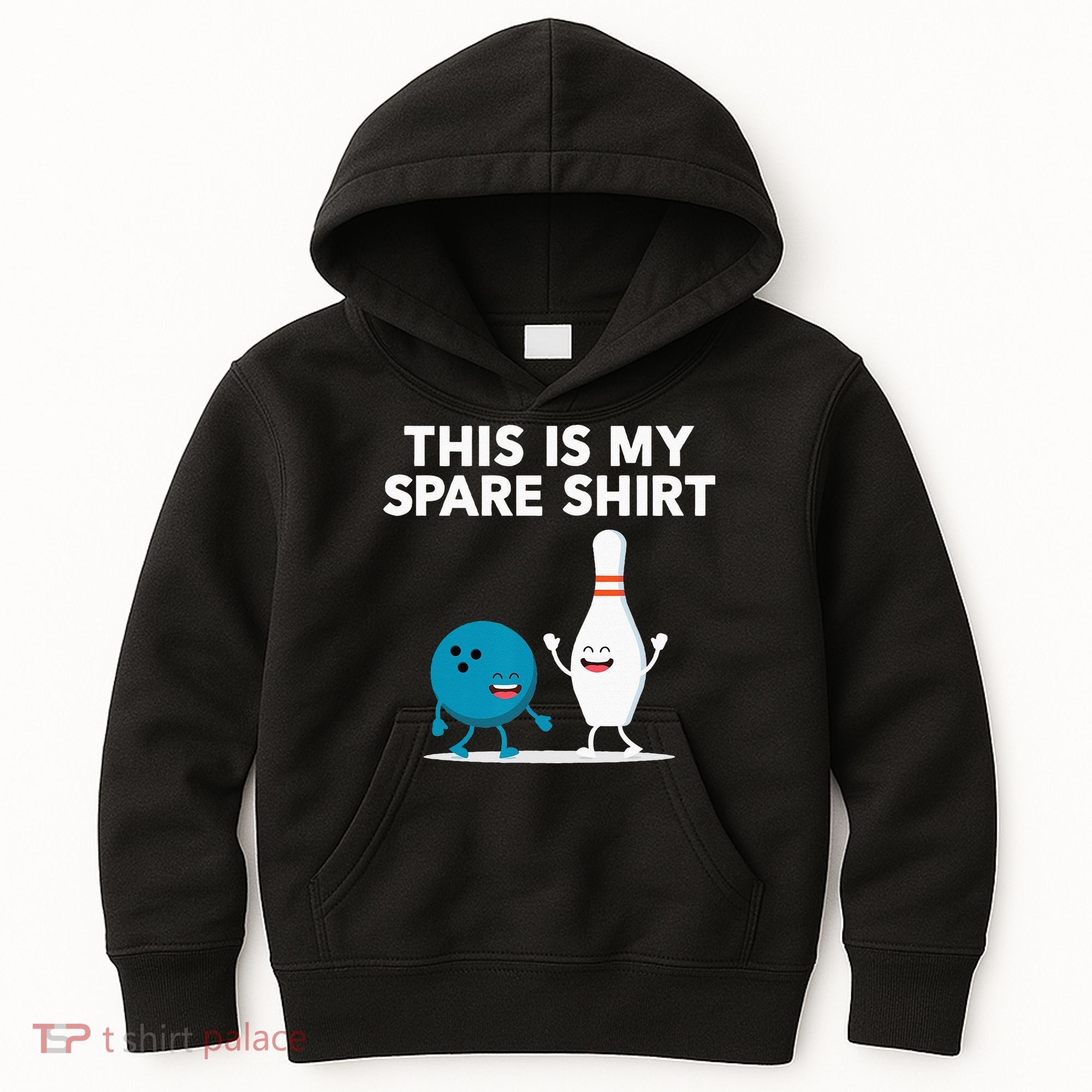 Funny Bowling Tee Spare Kids Hoodie