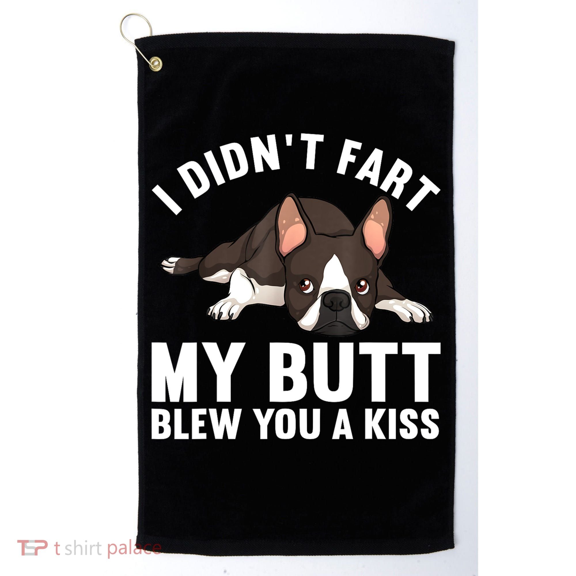Funny Boston Terrier Art For Boston Terrier Lovers Golf Towel