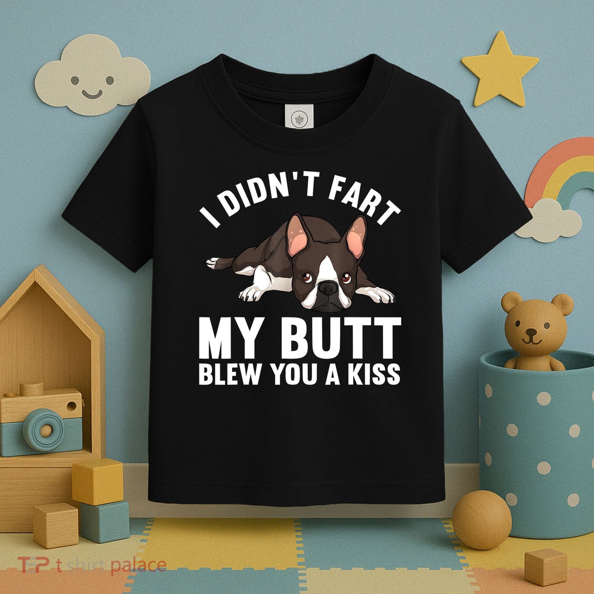 Funny Boston Terrier Art For Boston Terrier Lovers Toddler T-Shirt