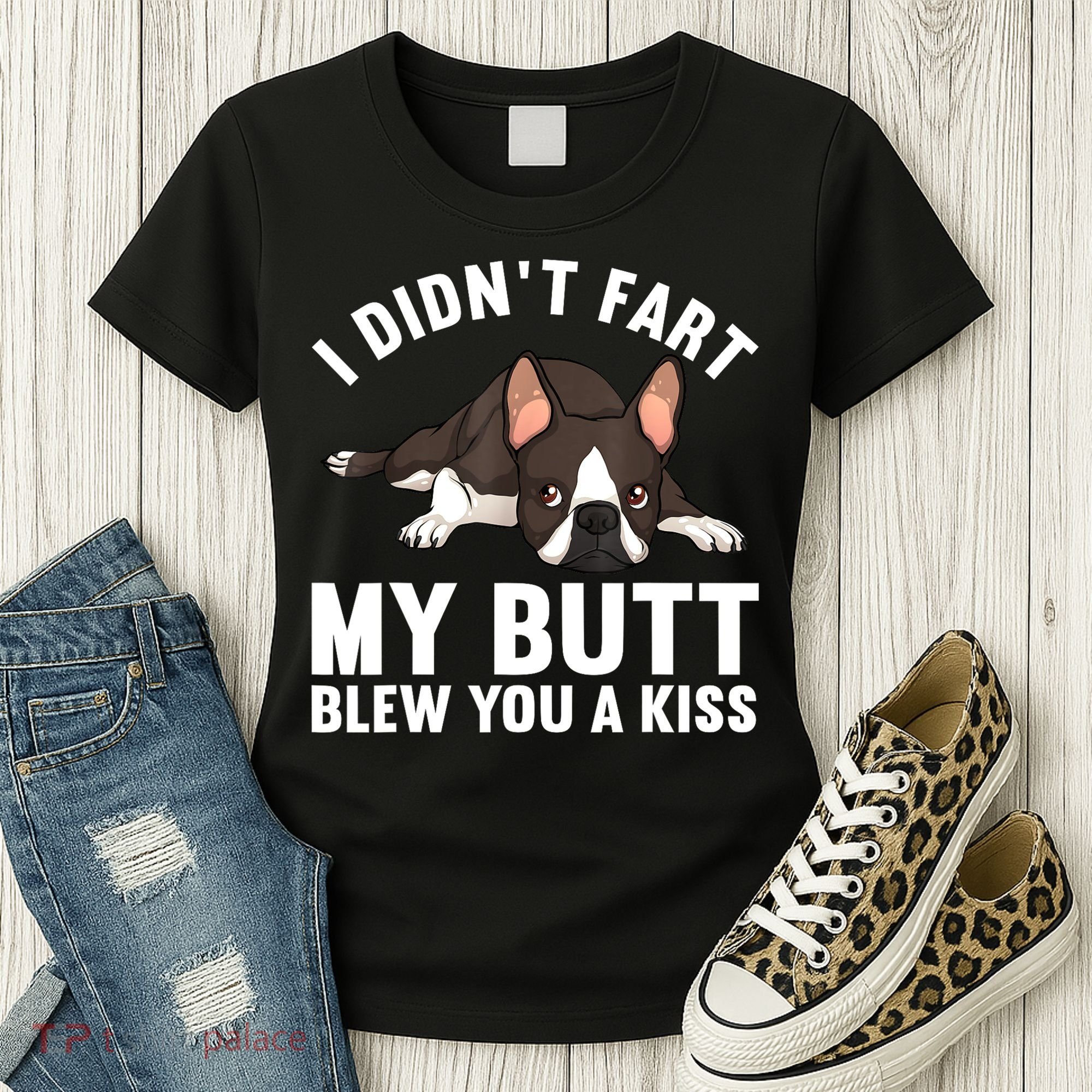 Funny Boston Terrier Art For Boston Terrier Lovers Women's T-Shirt