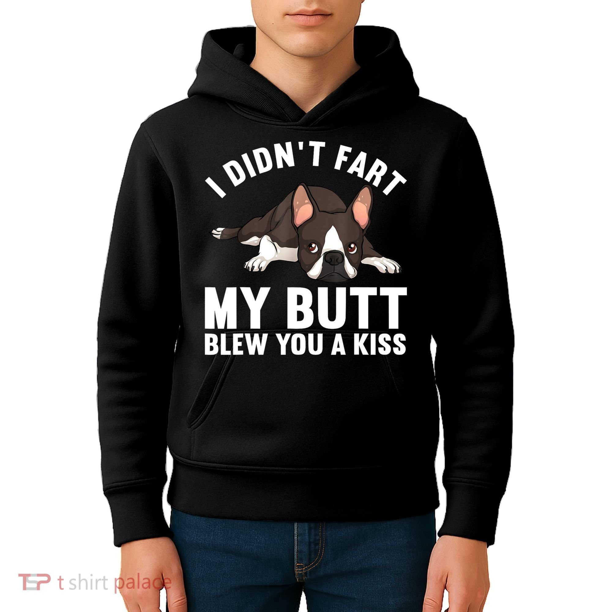 Funny Boston Terrier Art For Boston Terrier Lovers Kids Hoodie