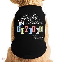 Funny Bowling Team Lucky Strikes Fun Bowler League Doggie Tank thumb 0