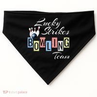 Funny Bowling Team Lucky Strikes Fun Bowler League USA-Made Doggie Bandana thumb 0