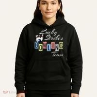 Funny Bowling Team Lucky Strikes Fun Bowler League Hoodie thumb 5