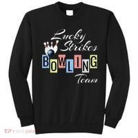 Funny Bowling Team Lucky Strikes Fun Bowler League Sweatshirt thumb 0