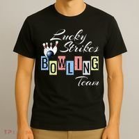 Funny Bowling Team Lucky Strikes Fun Bowler League T-Shirt thumb 3