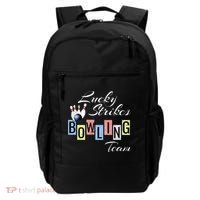 Funny Bowling Team Lucky Strikes Fun Bowler League Backpack thumb 0