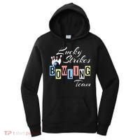Funny Bowling Team Lucky Strikes Fun Bowler League Women's Hoodie thumb 0