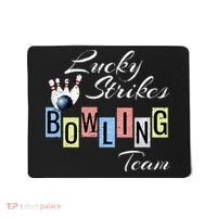Funny Bowling Team Lucky Strikes Fun Bowler League Mousepad thumb 0
