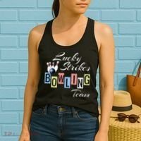 Funny Bowling Team Lucky Strikes Fun Bowler League Women's Tank Top thumb 2