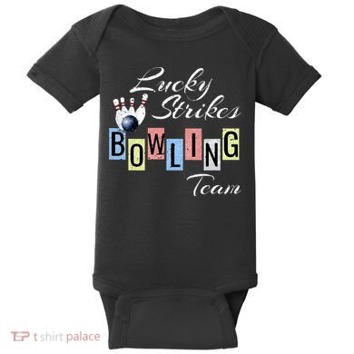Funny Bowling Team Lucky Strikes Fun Bowler League Baby Bodysuit