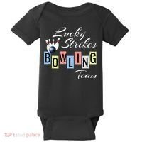Funny Bowling Team Lucky Strikes Fun Bowler League Baby Bodysuit thumb 0