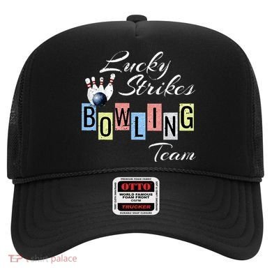 Funny Bowling Team Lucky Strikes Fun Bowler League Hat
