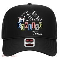 Funny Bowling Team Lucky Strikes Fun Bowler League Hat thumb 0