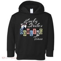Funny Bowling Team Lucky Strikes Fun Bowler League Toddler Hoodie thumb 0