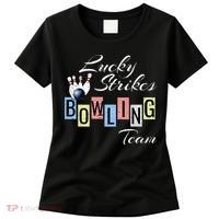 Funny Bowling Team Lucky Strikes Fun Bowler League Women's T-Shirt thumb 0