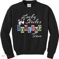 Funny Bowling Team Lucky Strikes Fun Bowler League Kids Sweatshirt thumb 0