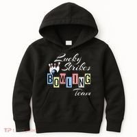 Funny Bowling Team Lucky Strikes Fun Bowler League Kids Hoodie thumb 0