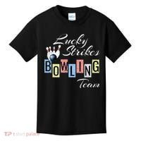 Funny Bowling Team Lucky Strikes Fun Bowler League Kids T-Shirt thumb 0