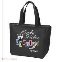 Funny Bowling Team Lucky Strikes Fun Bowler League Tote Bag thumb 3