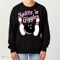 Funny Bowling Team Splits N Giggles Women's Sweatshirt thumb 0