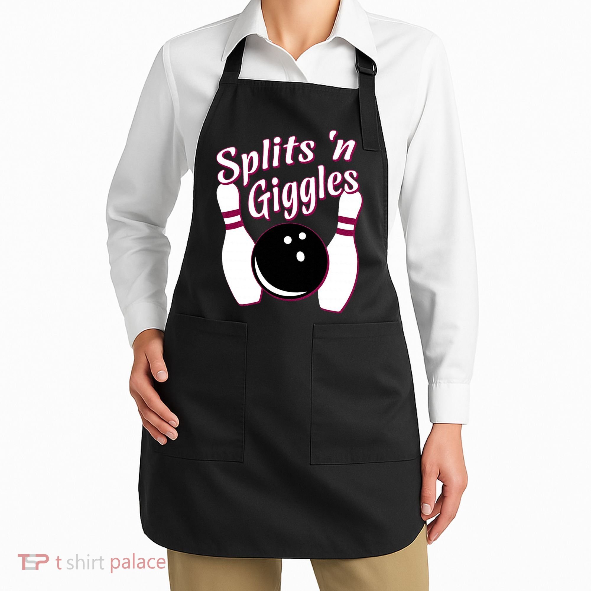 Funny Bowling Team Splits N Giggles Apron