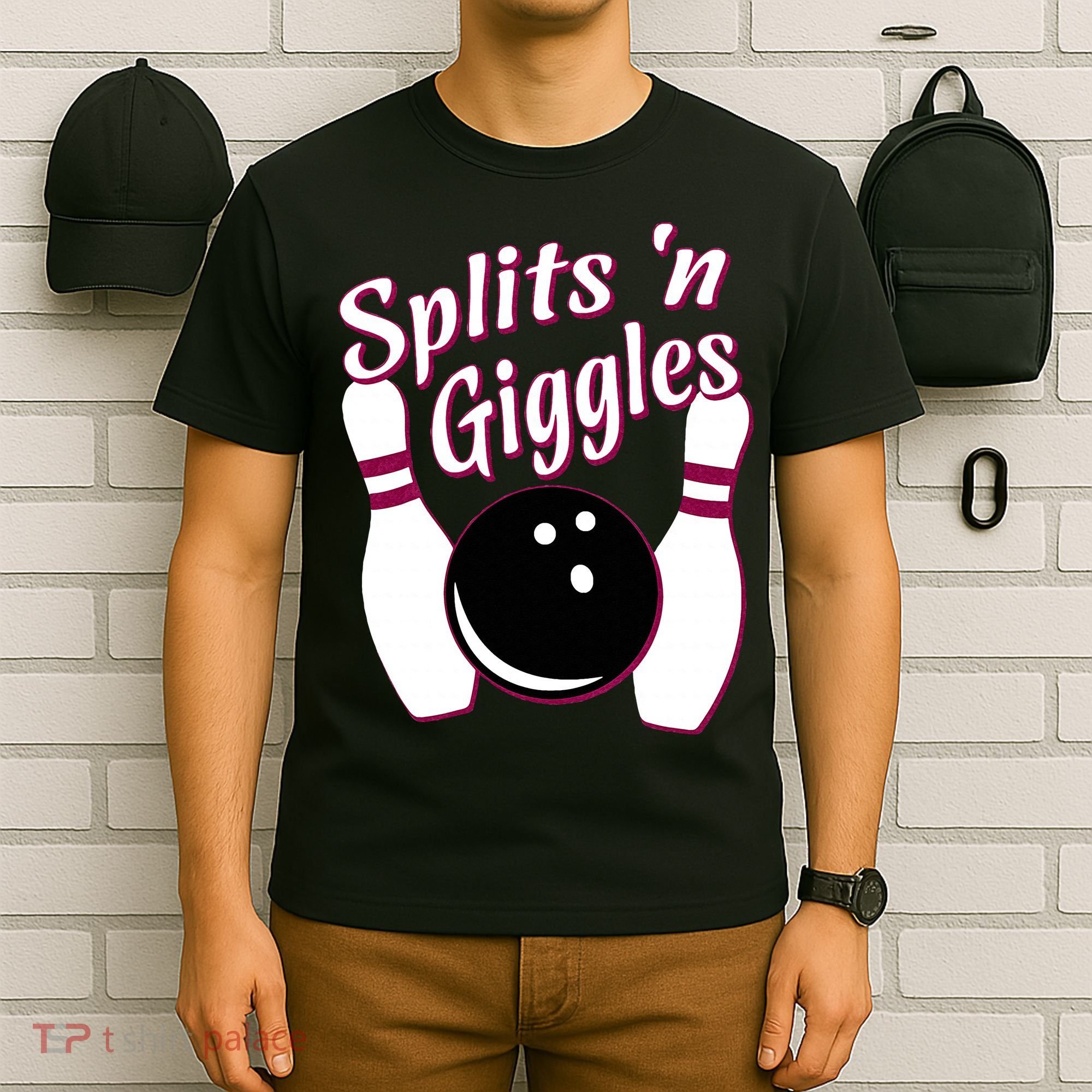 Funny Bowling Team Splits N Giggles T-Shirt