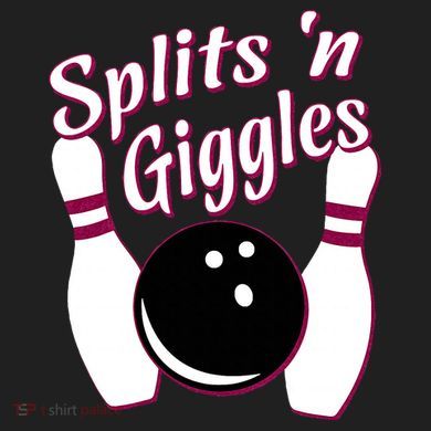 Funny Bowling Team Splits N Giggles Urban Oversized Heavyweight T-Shirt
