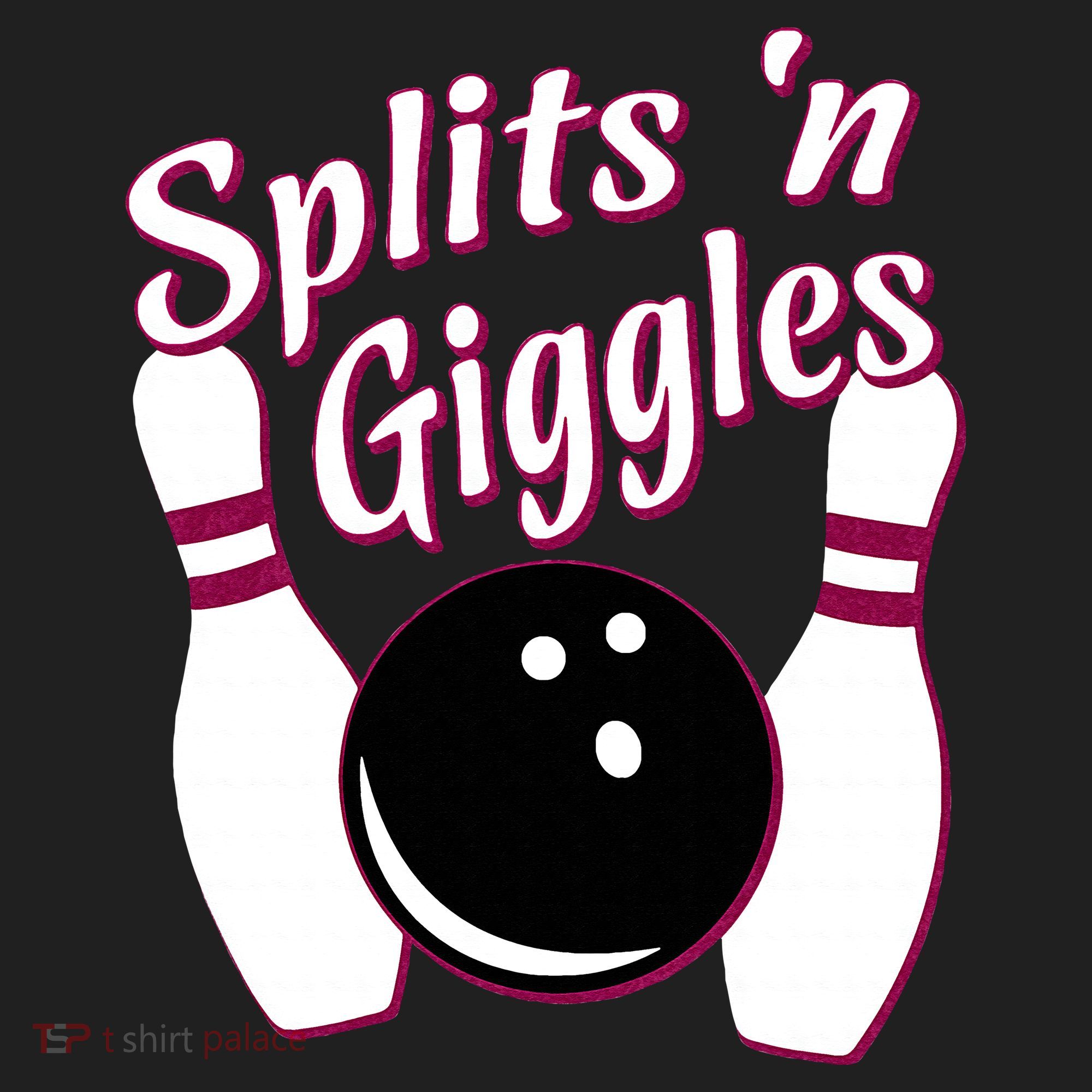 Funny Bowling Team Splits N Giggles Urban Oversized Heavyweight T-Shirt