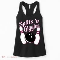Funny Bowling Team Splits N Giggles Women's Tank Top thumb 0