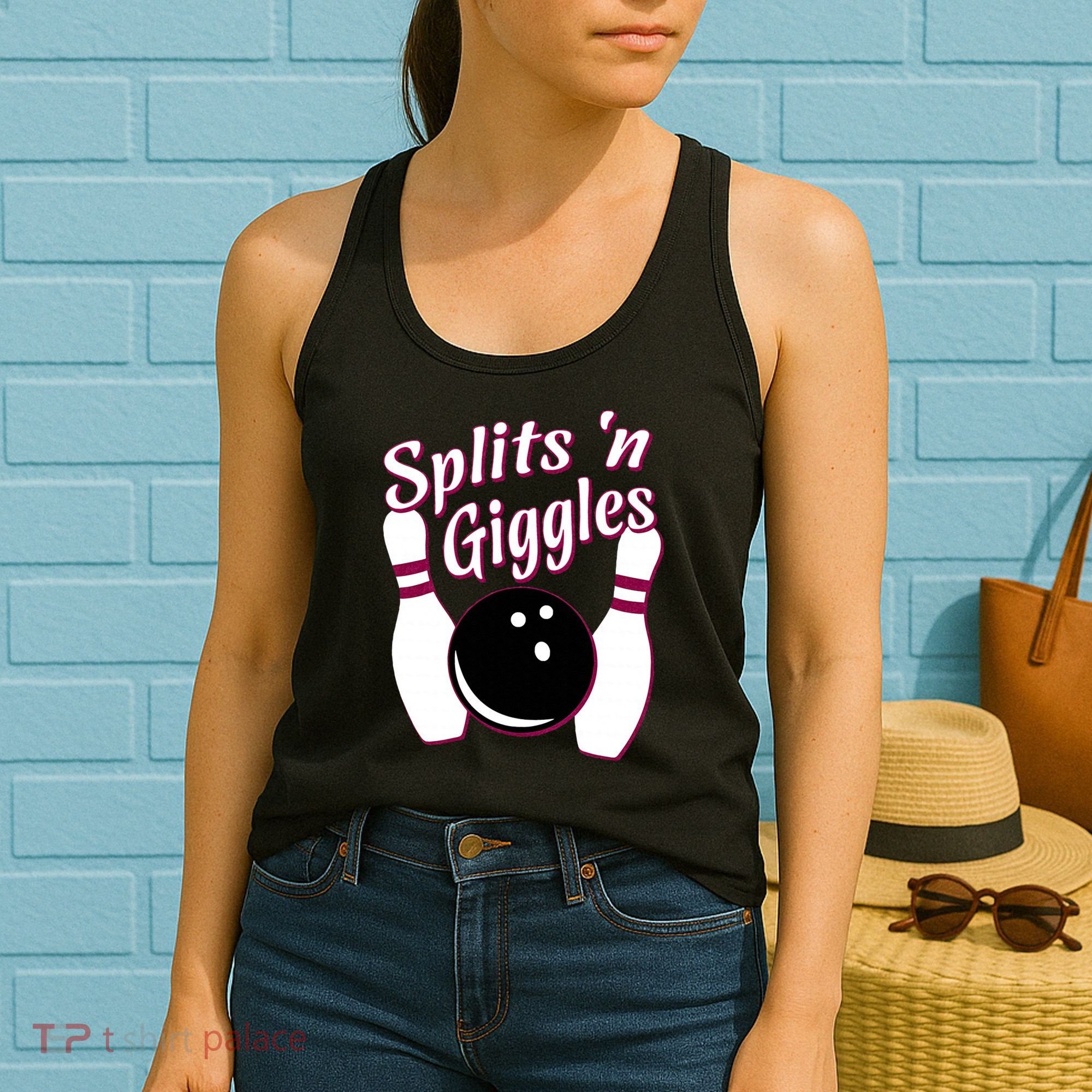 Funny Bowling Team Splits N Giggles Women's Tank Top