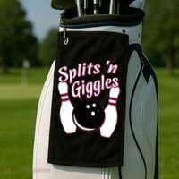 Funny Bowling Team Splits N Giggles Golf Towel thumb 2