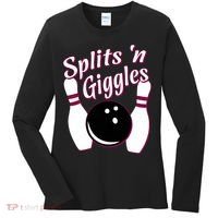 Funny Bowling Team Splits N Giggles Women's Long Sleeve Shirt thumb 0