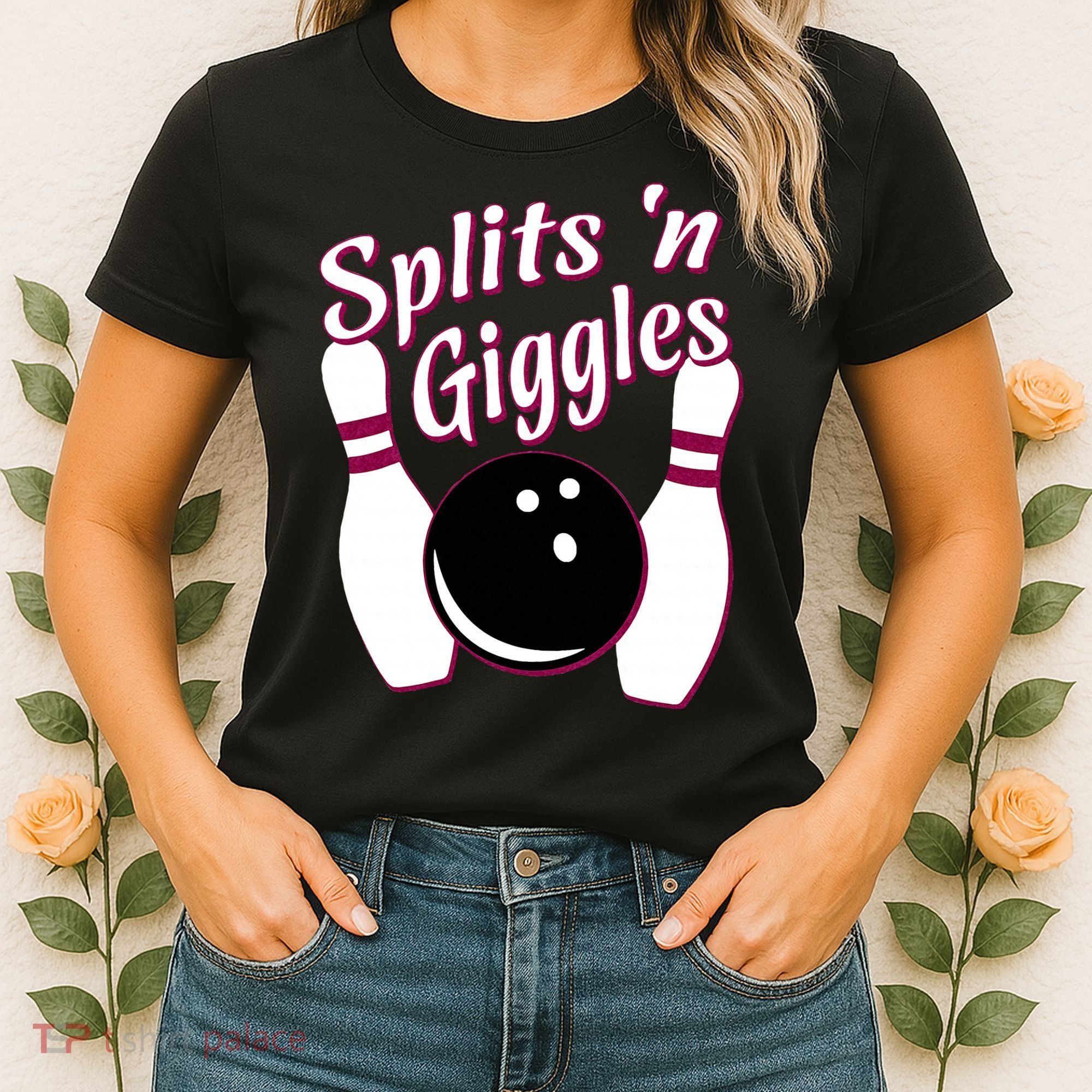 Funny Bowling Team Splits N Giggles Women's T-Shirt