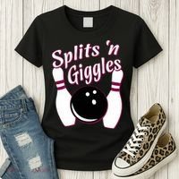 Funny Bowling Team Splits N Giggles Women's T-Shirt thumb 3