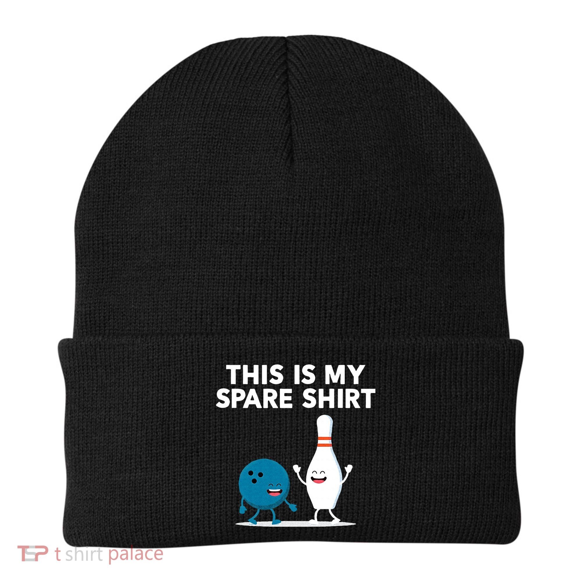 Funny Bowling Tee For Men Women & Spare Beanie