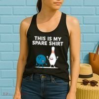 Funny Bowling Tee For Men Women & Spare Women's Tank Top thumb 2