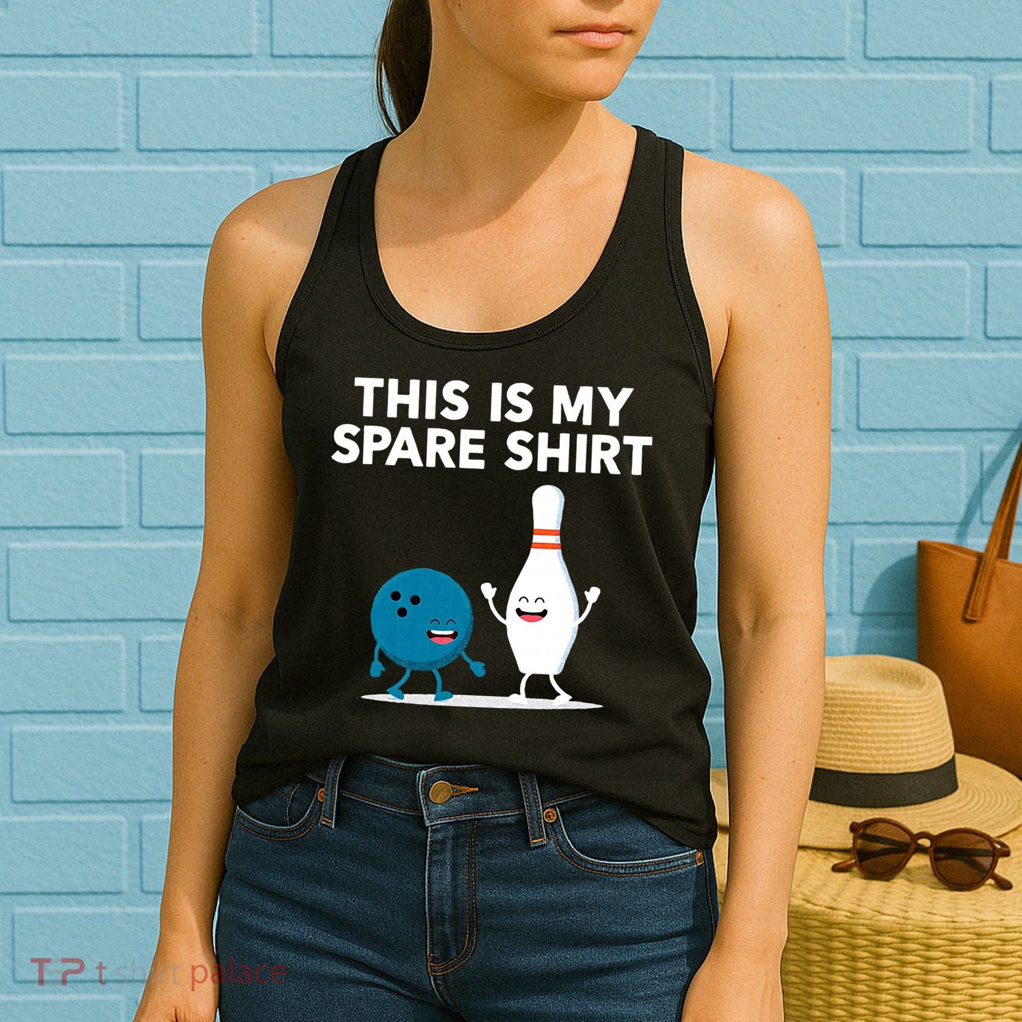 Funny Bowling Tee For Men Women & Spare Women's Tank Top