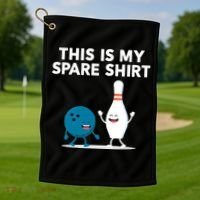 Funny Bowling Tee For Men Women & Spare Golf Towel thumb 1