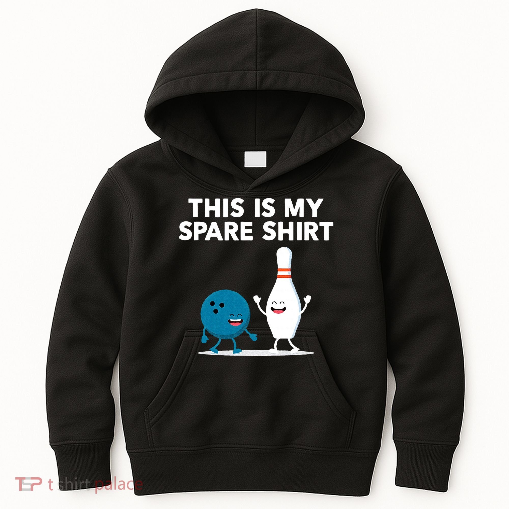 Funny Bowling Tee For Men Women & Spare Kids Hoodie